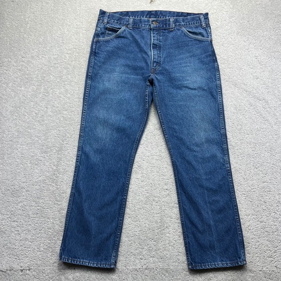 Saddle King by Key Other - VTG Saddle King Jeans 38x30(36x28.5) Blue Denim Western Cowboy Talon Zipper USA